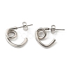 304 Stainless Steel Knot Stud Earrings for Women EJEW-F319-02P-1