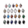 Natural & Synthetic Mixed Gemstone Big Pendants G-P496-01P-1