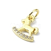 Brass Micro Pave Claer Cubic Zirconia Charms KK-H475-43G-2