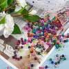 450Pcs 15 Colors Drawbench Transparent Glass Beads Strands GLAD-SZ0001-01-3