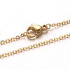304 Stainless Steel Cable Chain Necklaces NJEW-M124-01-2