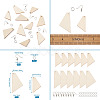 Yilisi DIY Trapezoid Natural Wood Pendants Earring Making Kits DIY-YS0001-15-9