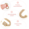 WADORN 2Pcs 2 Colors Brass Micro Pave Clear Cubic Zirconia Screw Carabiner Lock Charms ZIRC-WR0001-01-3