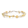 Natural Yellow Opal Braided Beaded Bracelet BJEW-JB07998-05-1