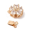 Brass Micro Pave Cubic Zirconia Box Clasps KK-B100-067G-3