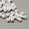 Large Hole Acrylic Letter European Beads SACR-Q103-8mm-01J-1