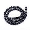 Natural Snowflake Obsidian Round Bead Strands G-J303-09-6mm-2