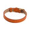 Leather Textured Watch Bands AJEW-K232-01G-06-2