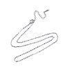 304 Stainless Steel Dapped Chains Necklace for Men Women NJEW-N050-A05-S20-3