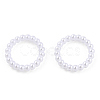 ABS Plastic Imitation Pearl Linking Rings OACR-T015-06B-01-3