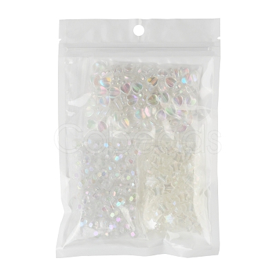 350Pcs 3 Style Transparent Acrylic Beads TACR-FS0001-05-1