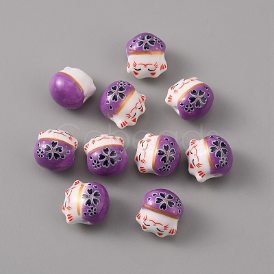 Handmade Porcelain Beads PORC-WH0016-02H-1