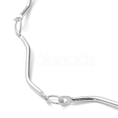 Non-Tarnish 304 Stainless Steel Twist Bar Link Chain Necklace X-NJEW-K249-11P-1