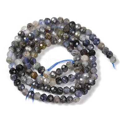 Natural Iolite Beads Strands G-G139-B11-01-1