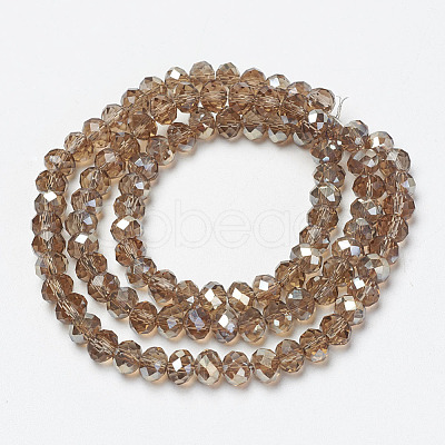 Electroplate Glass Beads Strands EGLA-A034-T3mm-K05-1