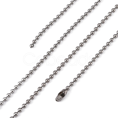 Tarnish Resistant 304 Stainless Steel Ball Chain Necklaces CHS-O005-B-1.5mm-1