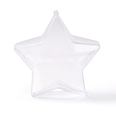 Openable Transparent Plastic Pendants FIND-H029-01A-1