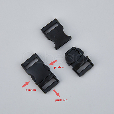 SUPERFINDINGS 4Pcs Matte Alloy Side Release Buckles FIND-FH0008-69-1