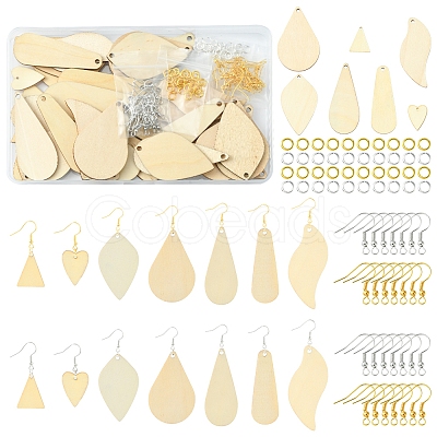 DIY Unfinished Blank Earring Making Kit DIY-FS0004-10-1