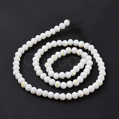 Electroplate Opaque Solid Color Glass Beads Strands EGLA-A034-P8mm-L17-1