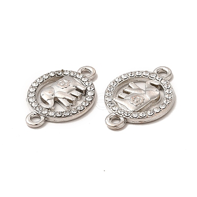 Alloy Crystal Rhinestone Connector Charms ALRI-M019-01P-1