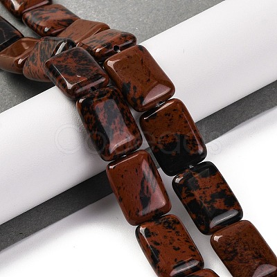 Natural Mahogany Obsidian Beads Strands G-T047-B26-01-1