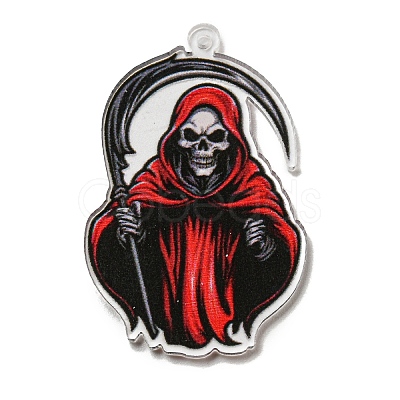 Halloween Theme Printed Acrylic Pendants OACR-P026-B04-1