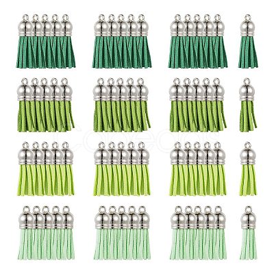 60Pcs 4 Colors Faux Suede Tassel Pendant Decorations FIND-LS0001-04B-1