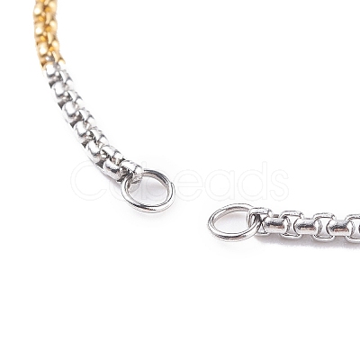 304 Stainless Steel Box Chains Slider Bracelet Making X-AJEW-JB01118-02-1