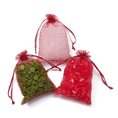 Organza Gift Bags with Drawstring OP-R016-10x15cm-03-1