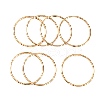 7 cs PVD Vacuum Plating 304 Stainless Steel Bangles Set for Women BJEW-A011-09A-G-1