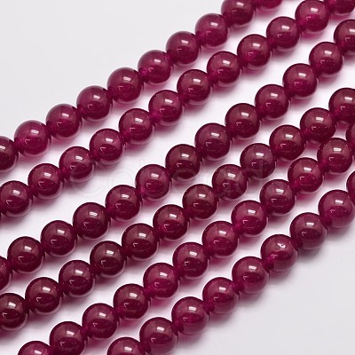 Natural & Dyed Malaysia Jade Bead Strands G-A146-8mm-A15-1