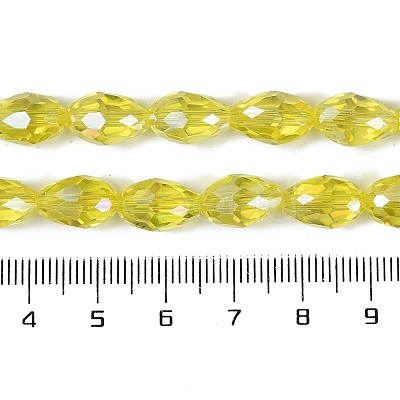 Transparent Electroplate Glass Beads Strands EGLA-N013-T10mm-B26-1