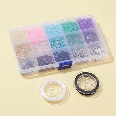 DIY Beaded Earring Bracelet Making Kit DIY-FS0002-63-1