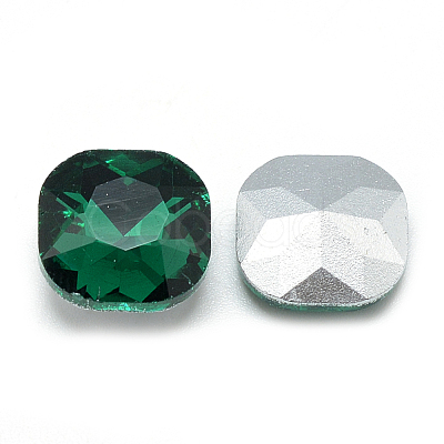 Pointed Back Glass Rhinestone Cabochons RGLA-T032-12x12mm-16-1