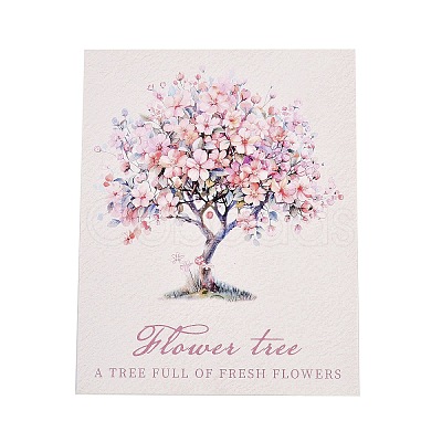 10Pcs 10 Styles Flower Tree Waterproof PET Stickers DIY-G121-03F-1