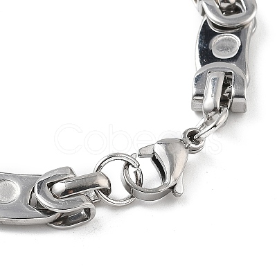 PVD Vacuum Plating 201 Stainless Steel Oval Link Chain Necklace & Bracelets Set SJEW-G083-16GP-1