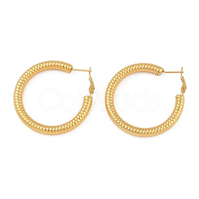 PVD Vacuum Plating 201 Stainless Steel Hoop Earrings EJEW-I309-63A-G-1