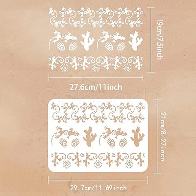 Large Plastic Reusable Drawing Painting Stencils Templates DIY-WH0202-521-1