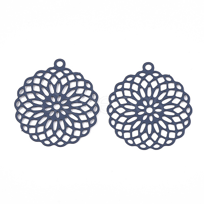 430 Stainless Steel Filigree Pendants X-STAS-T042-02A-1