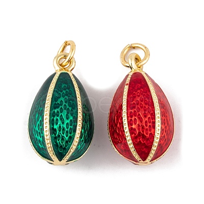 Brass Enamel Pendants KK-E112-15G-1