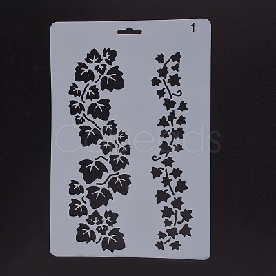 Plastic Reusable Drawing Painting Stencils Templates DIY-F018-B01-1