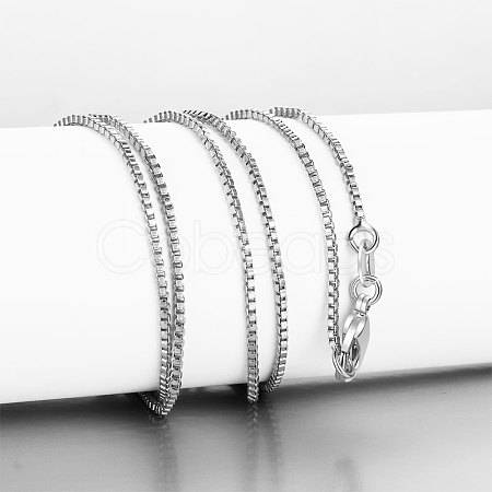 304 Stainless Steel Box Chain Necklaces NJEW-S063-CA251-1-80-1