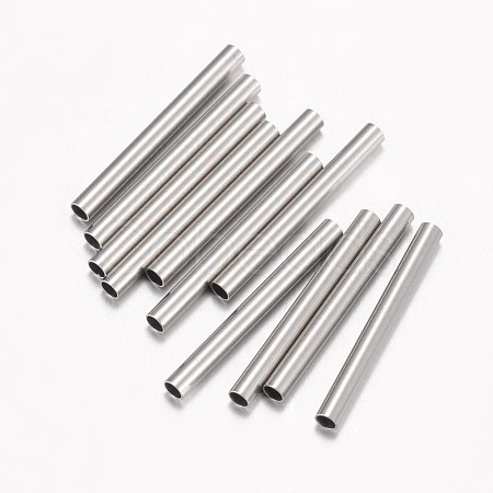 Tarnish Resistant 304 Stainless Steel Tube Beads STAS-G071-33P-1