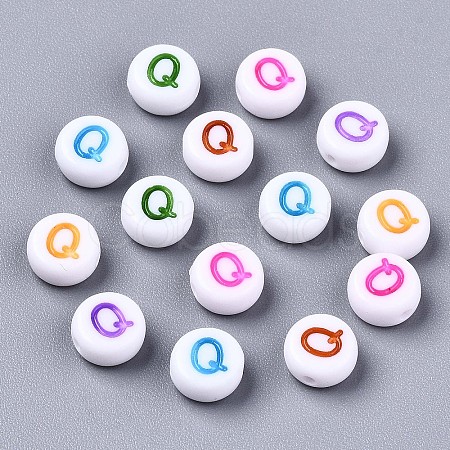 Opaque White Acrylic Beads MACR-N012-01Q-1