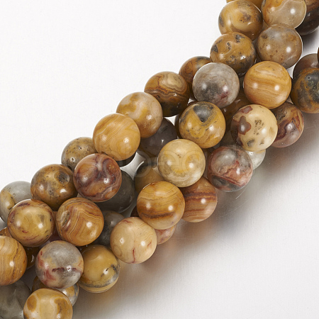 Natural Crazy Lace Agate Round Bead Strands X-G-M272-03-8mm-1