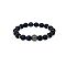 Stainless Steel Flower Link Bracelets, Round Red Tiger Eye Beaded Stretch Bracelets, for Men