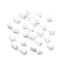 Transparent Acrylic Beads, Imitation Gemstone Beads, Cube, White, 6x6x6mm, Hole: 1.6mm