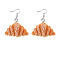 Resin Food Model Dangle Earrings, Jewely for Women, Orange, Triangle, 48mm