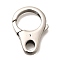 304 Stainless Steel Lobster Claw Clasps, Stainless Steel Color, 32.5x23x7mm, Hole: 5.8mm